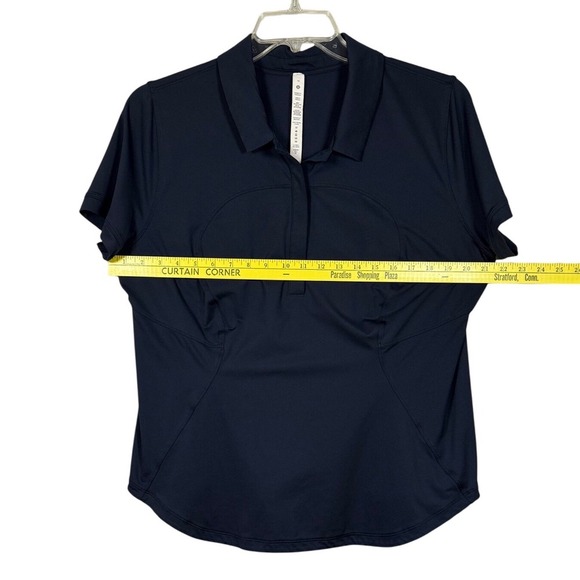 Lululemon Women's Quick-Drying Short Sleeve Polo Shirt, True Navy, Size 14 - Picture 5 of 8